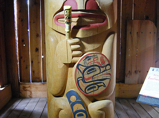 An Alaskan Native totem pole.