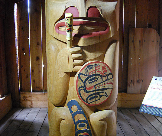 An Alaskan Native totem pole.