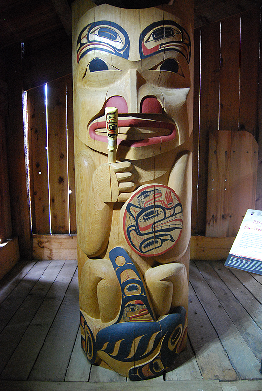 An Alaskan Native totem pole.