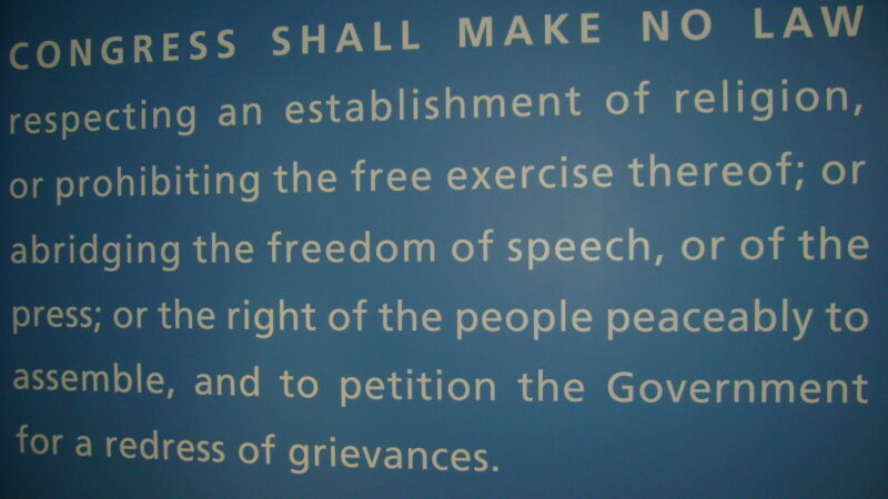 The text of the 1st Amendment