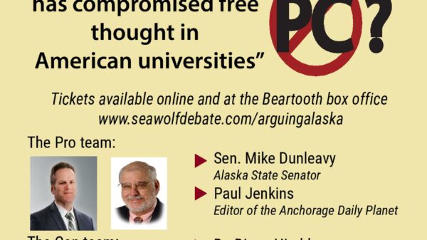 A flyer for Arguing Alaska