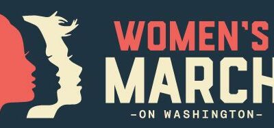 Women's March logo on black background
