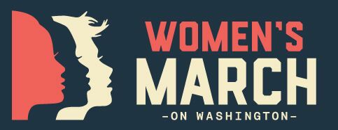 Women's March logo on black background