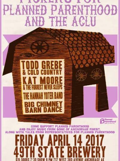 Sign with purple text