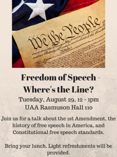Flyer for Free Speech Event