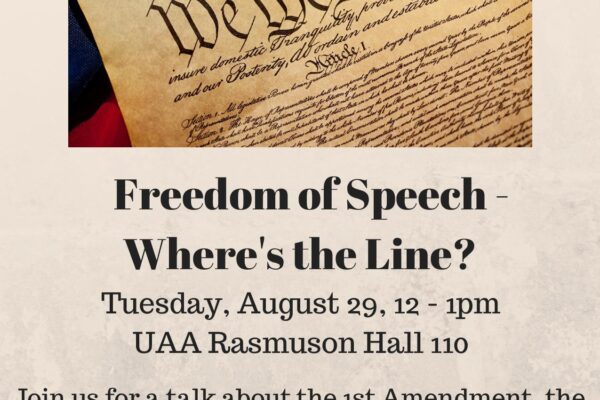 Flyer for Free Speech Event