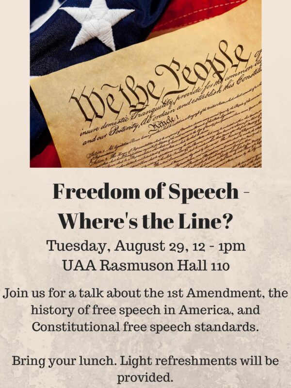 Flyer for Free Speech Event