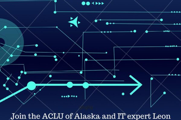 Blue background with image containing event details.