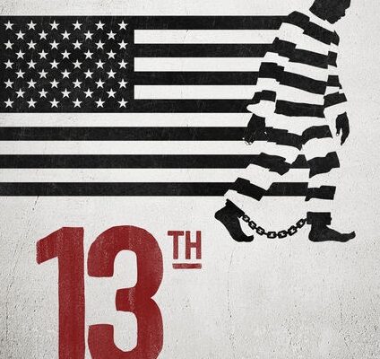 Black and white flyer for 13th movie screening