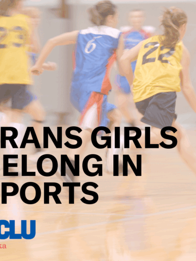 Trans girls belong in sports with take action request