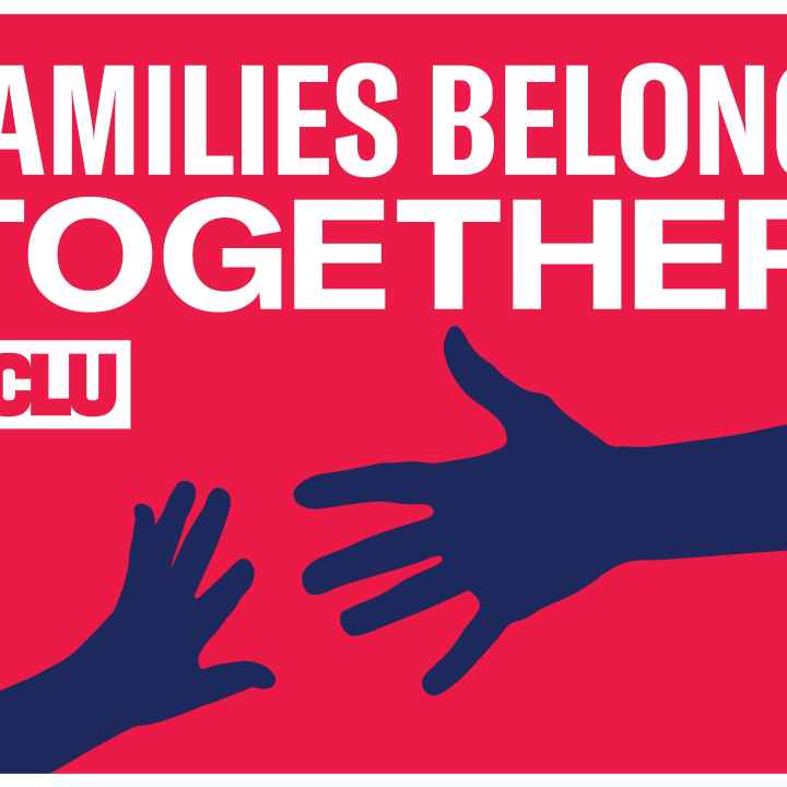 Immigration poster Families belong together